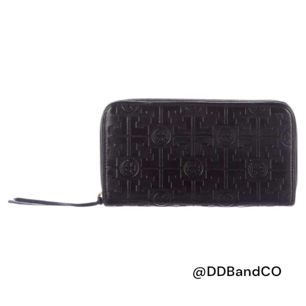 Tory Burch Logo Embossed Leather Wallet
